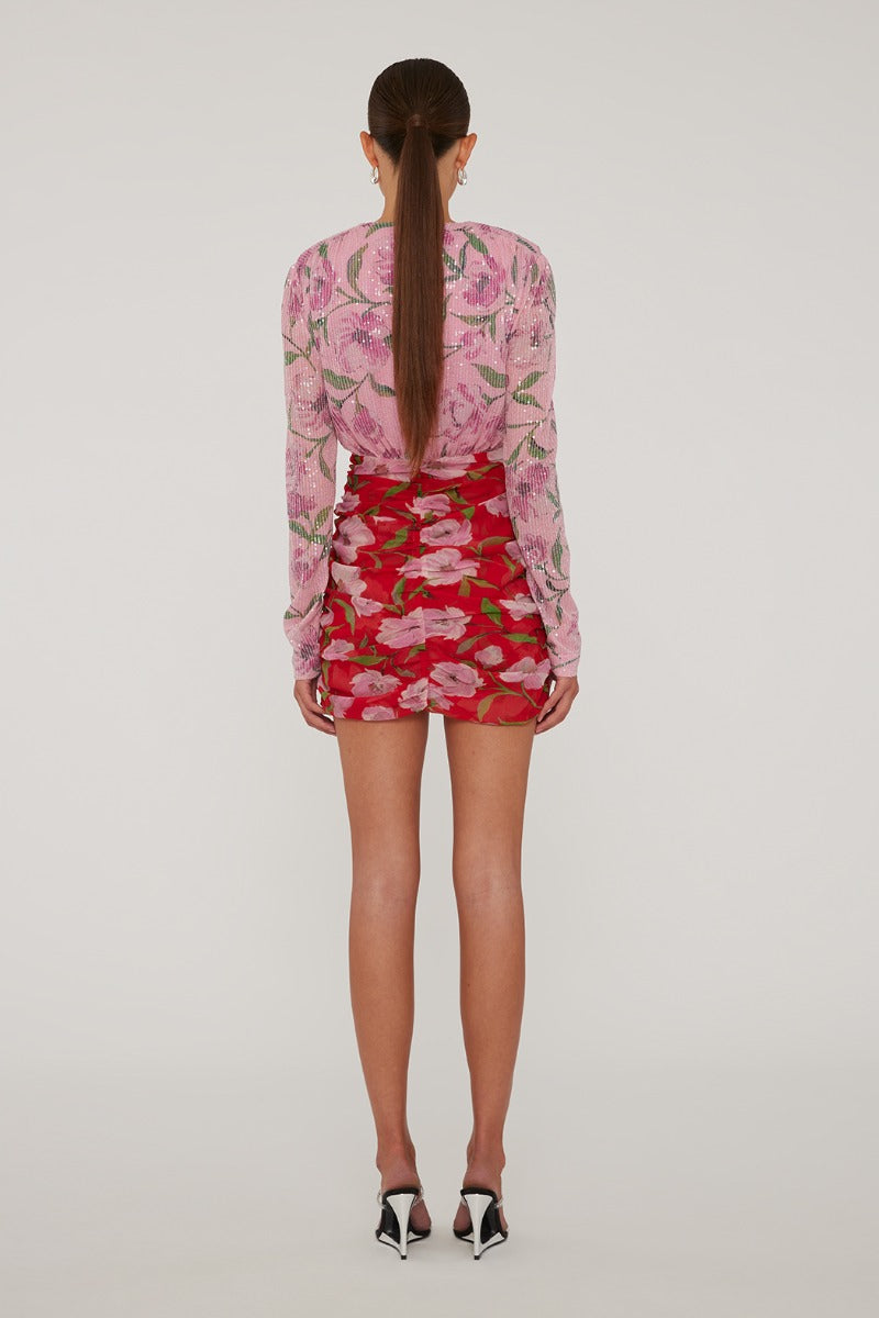 Printed Mini Long sleeve Dress