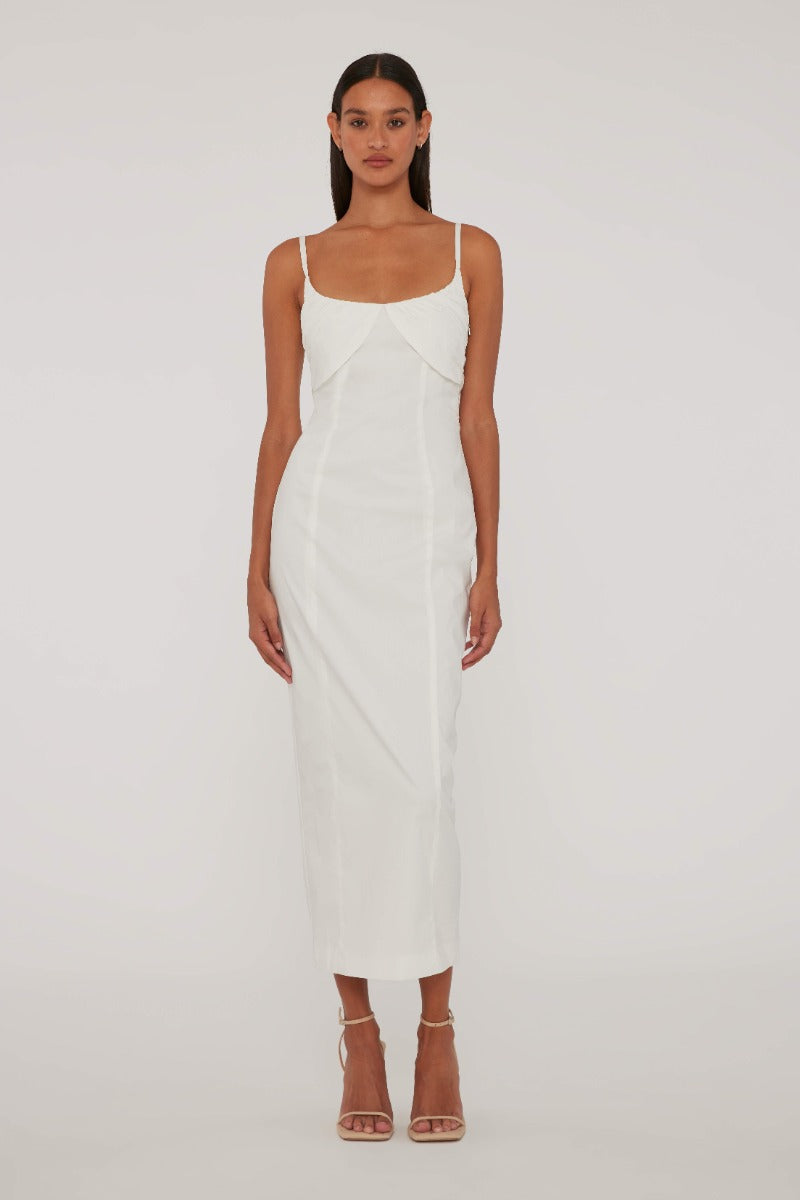 Ruched Cup Midi Dress