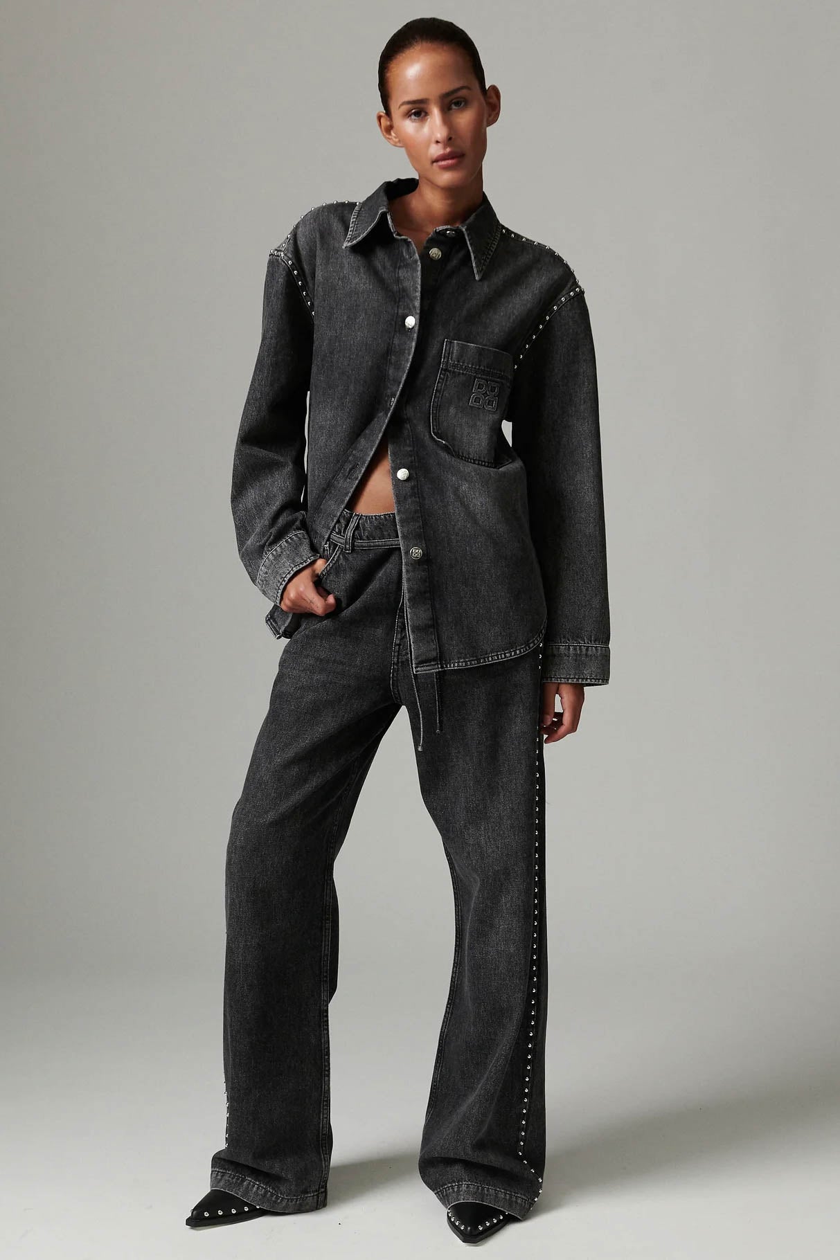 Clothide Embellished Denim Shirt