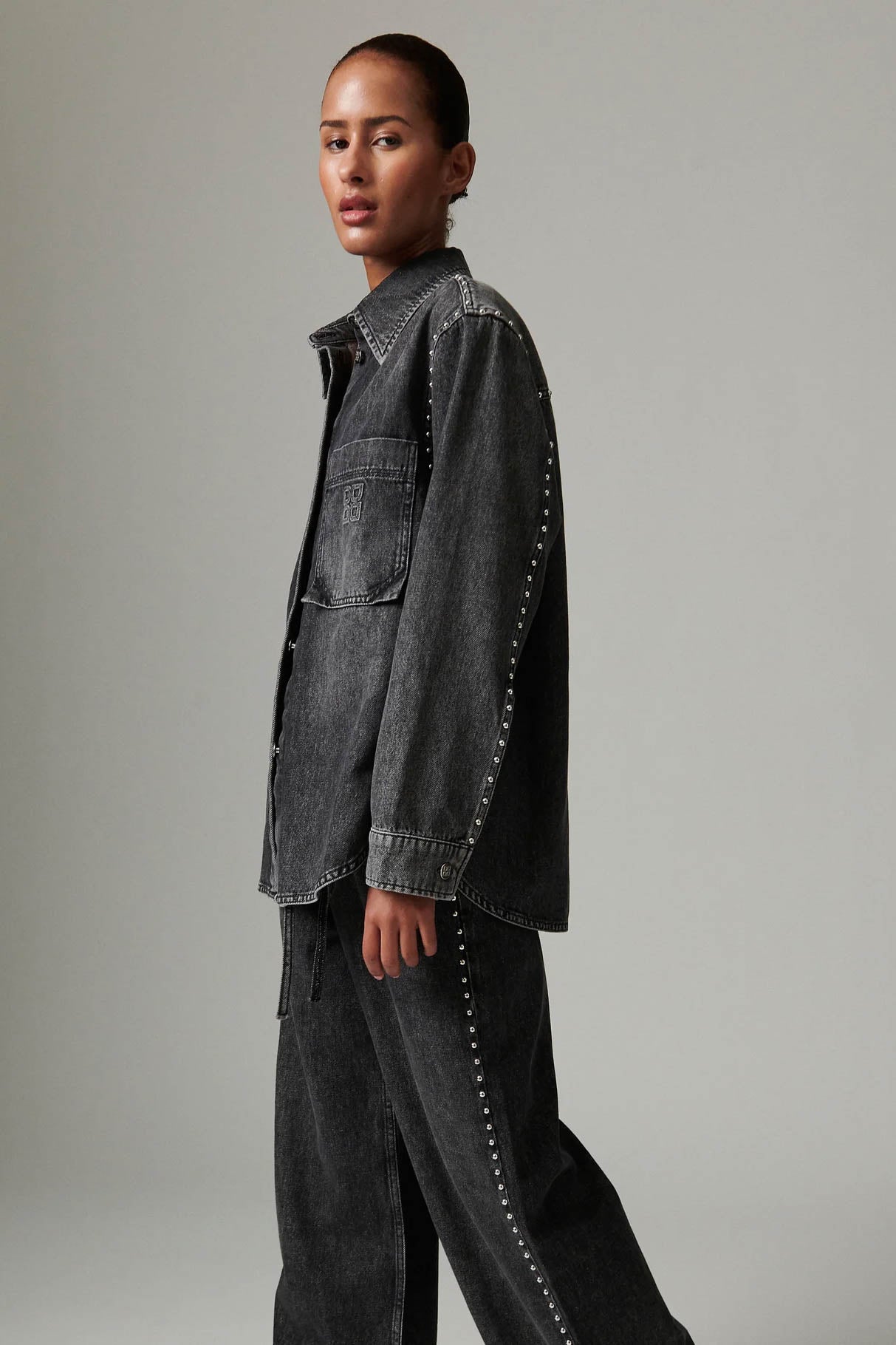 Clothide Embellished Denim Shirt