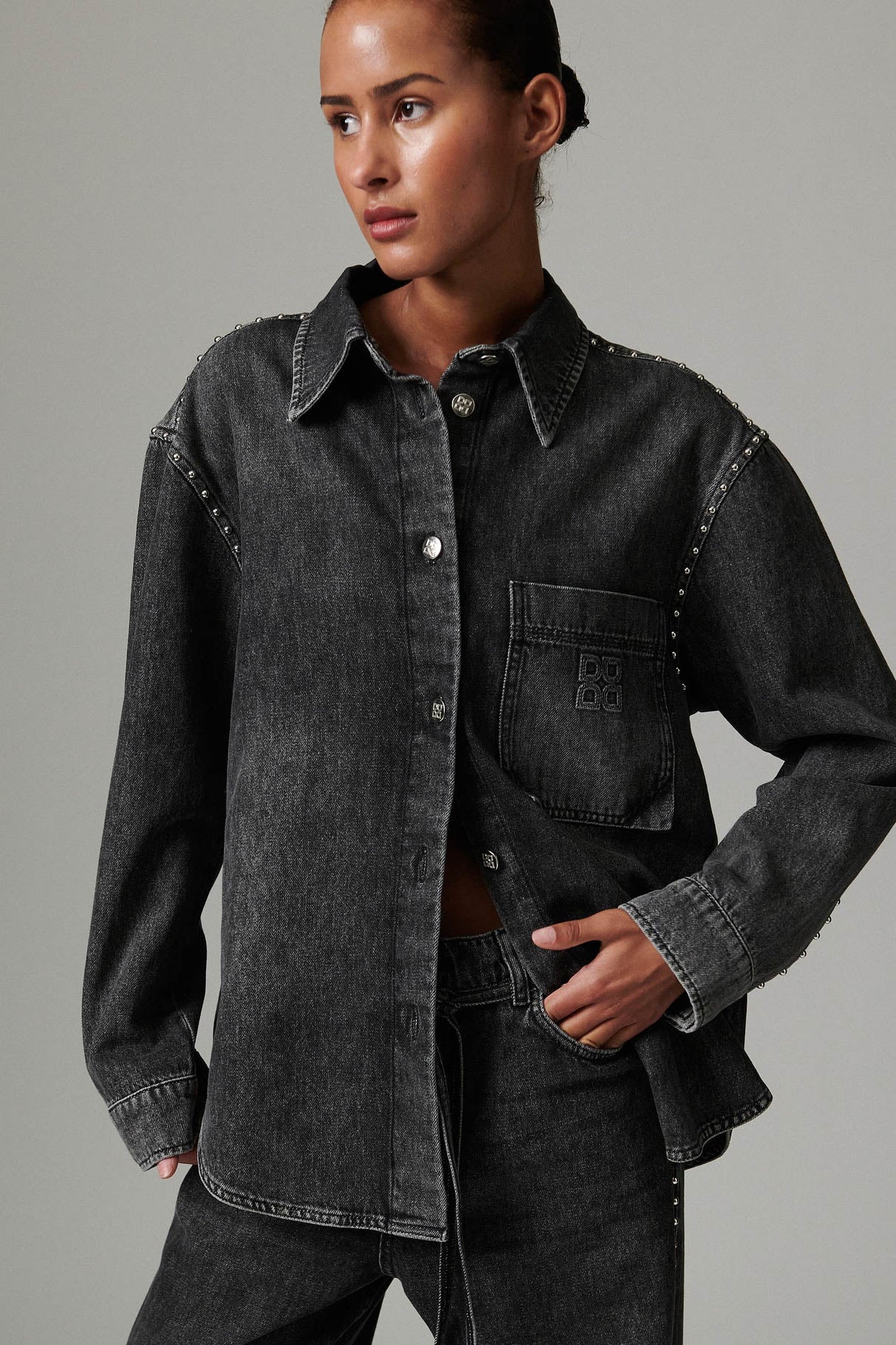 Clothide Embellished Denim Shirt