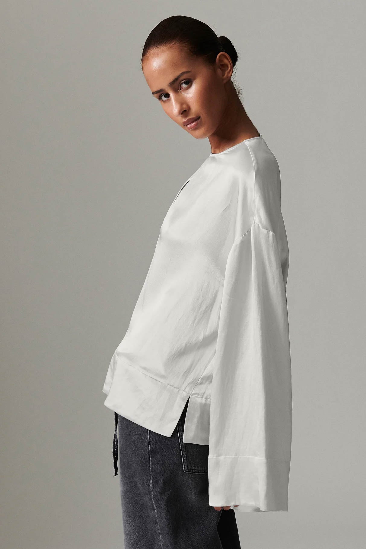 Davies Silk Touch Blouse Jet Stream