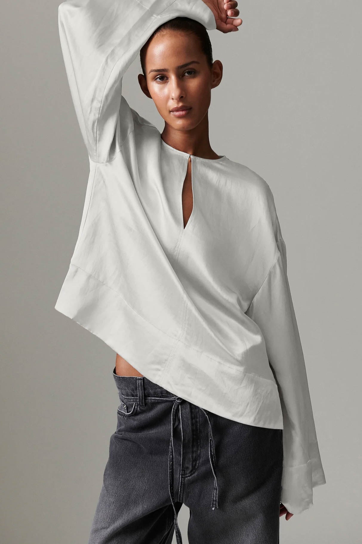 Davies Silk Touch Blouse Jet Stream