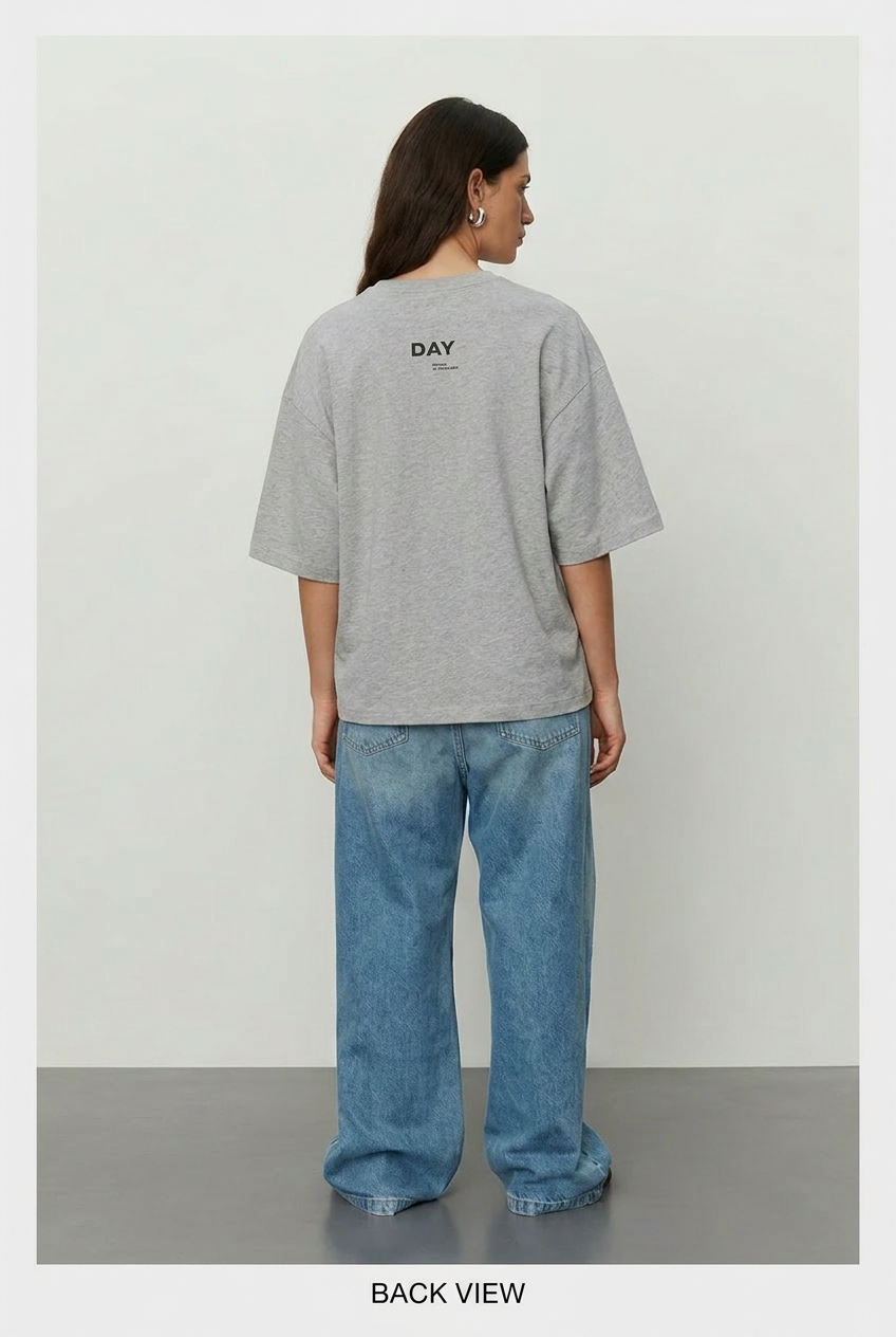 Drew Heavy Jersey T-Shirt Grey