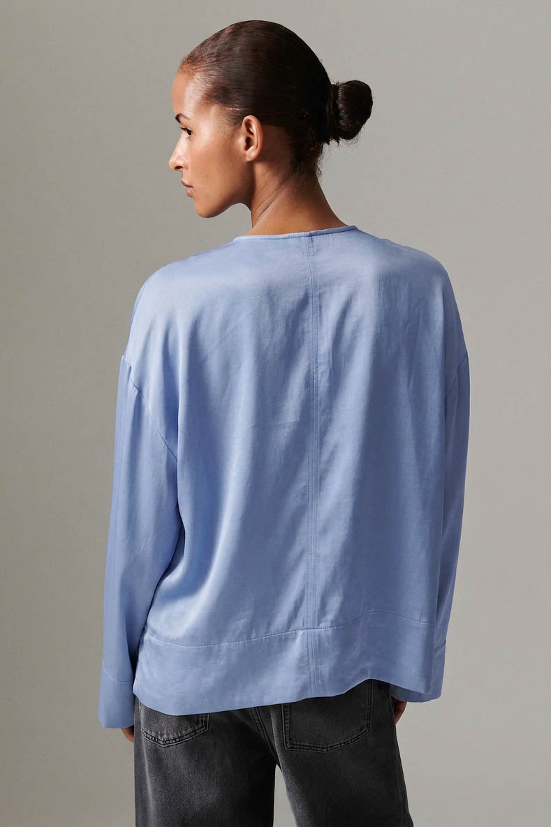 Davies Silk Touch Blouse Brunerra Blue