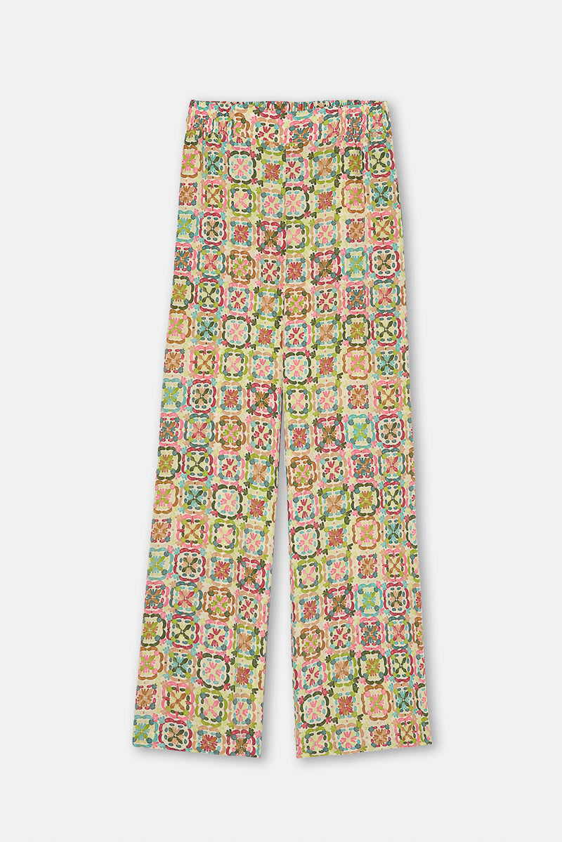 Baccarat Printed Silk Crêpe De Chine Pants