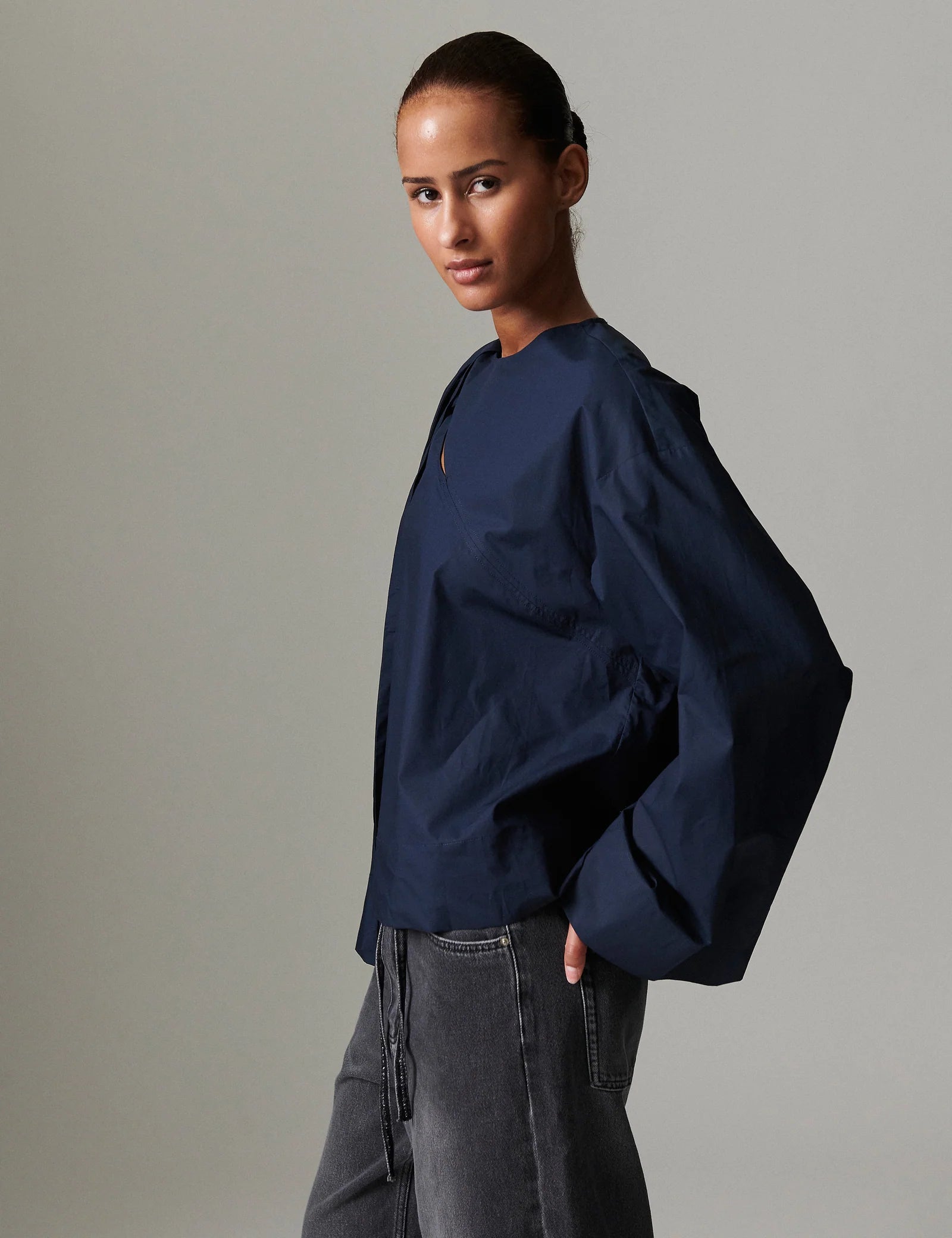 Sivie Solid Cotton Blouse