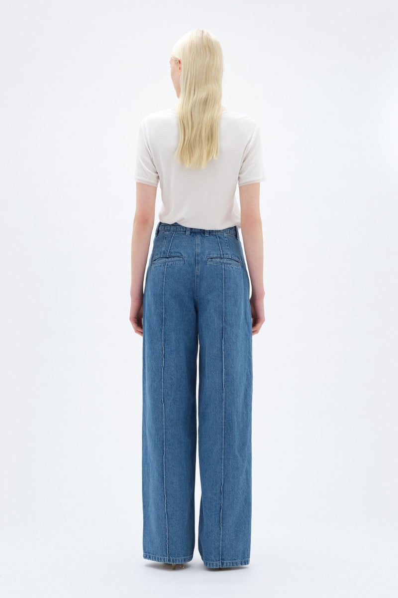 Tapered Cocoon Denim Pants