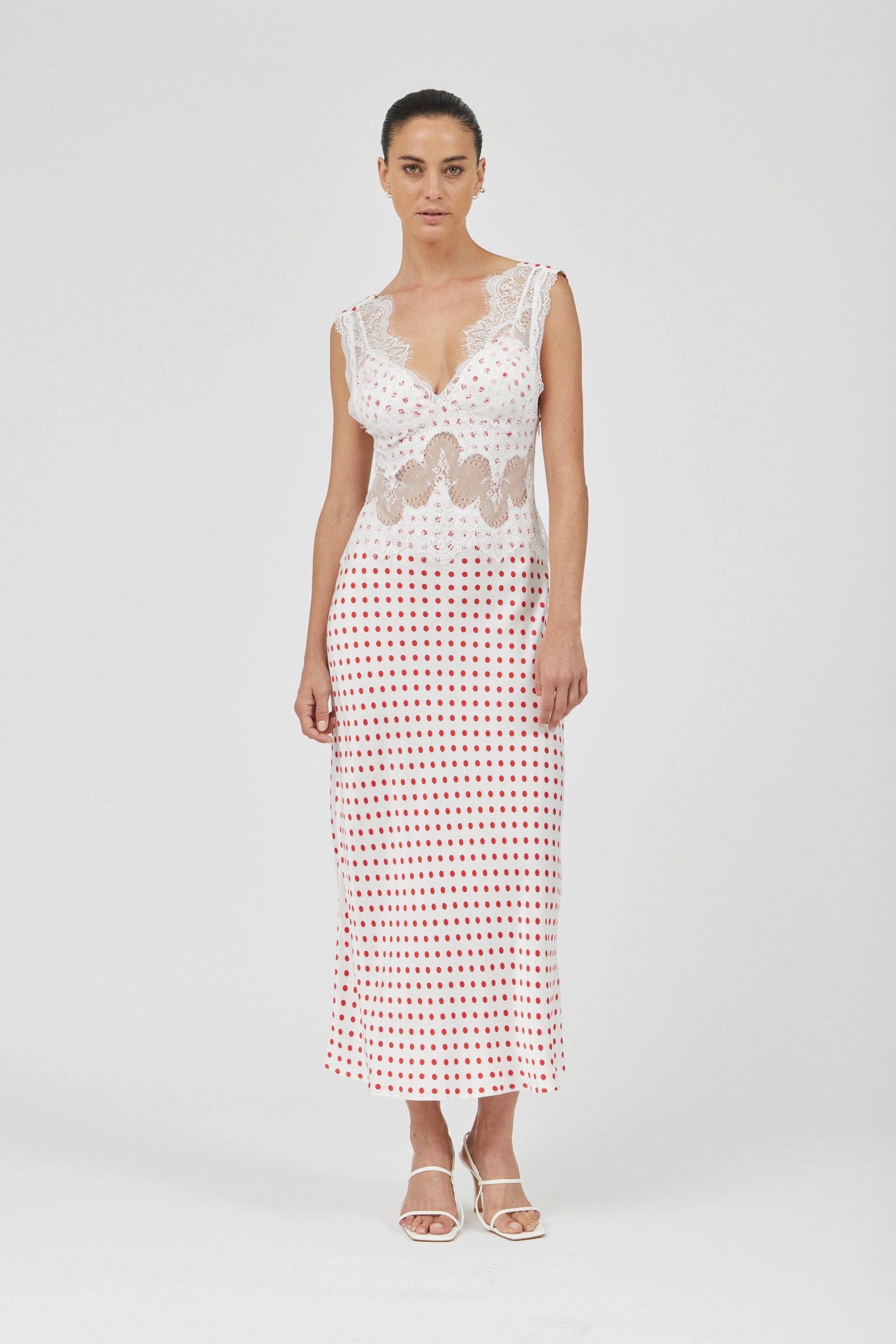 Visions Lace Deep V Maxi